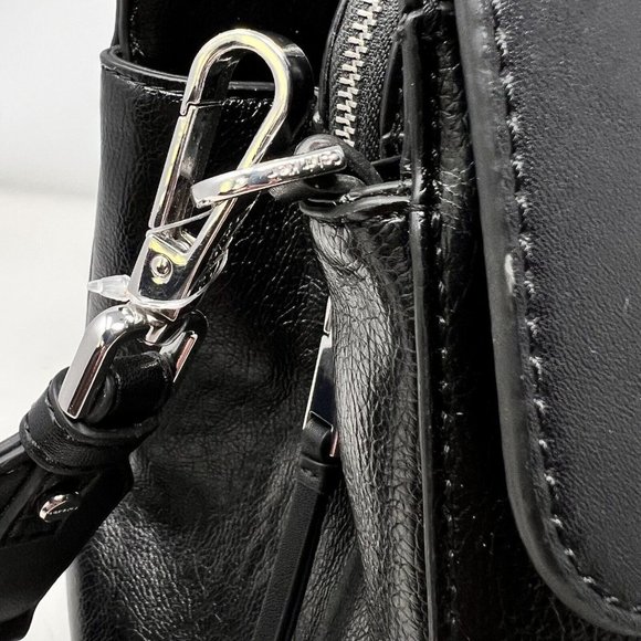 Calvin Klein Black Faux Leather Tablet / Business / Oversize Purse Convertible - Picture 11 of 13